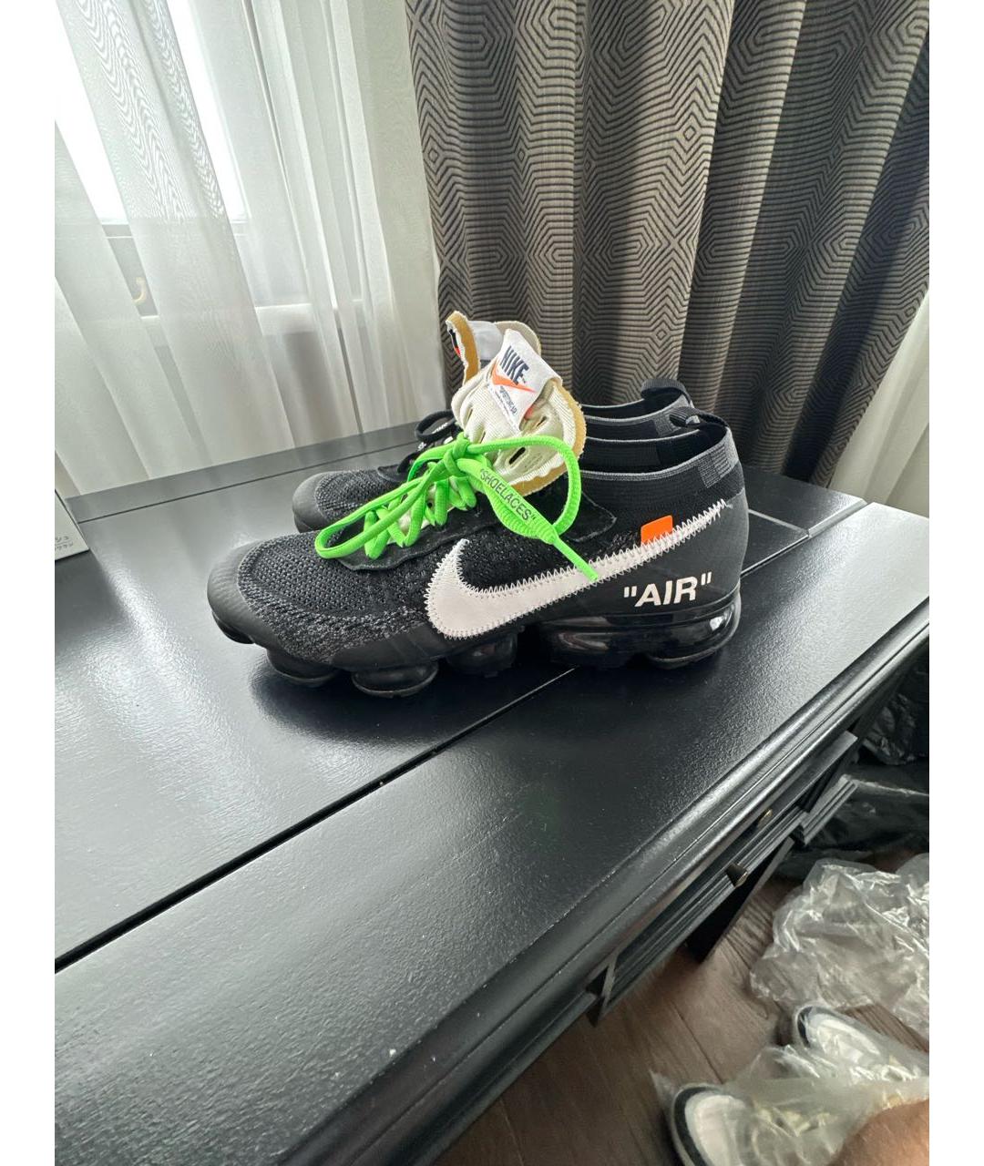 NIKE X OFF-WHITE Черные синтетические низкие кроссовки / кеды, фото 5