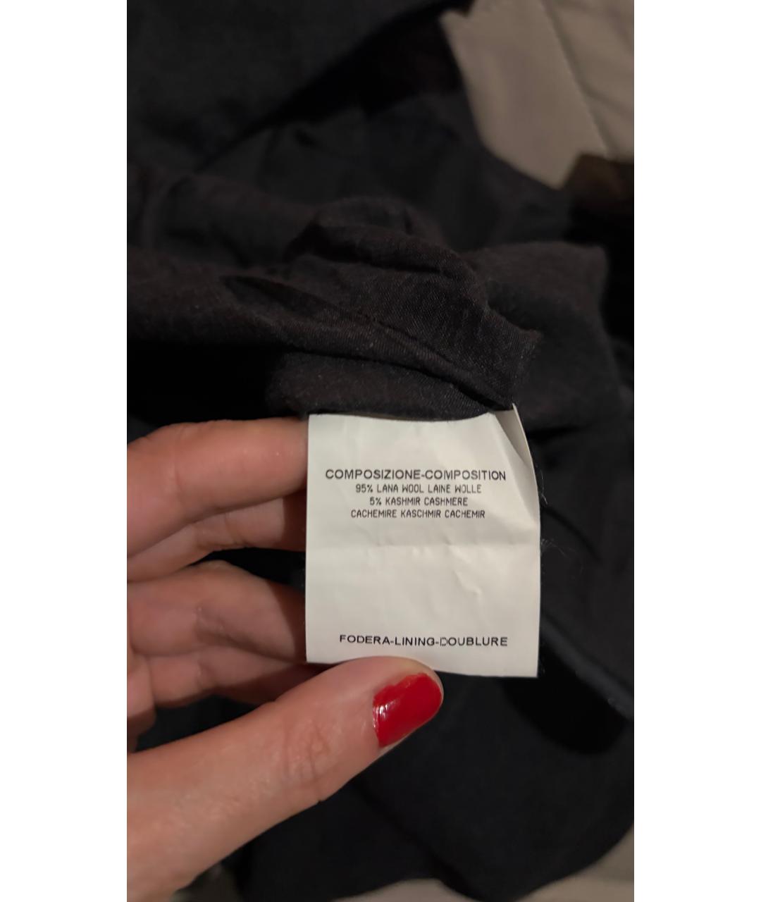 SAINT LAURENT Серое шерстяное повседневное платье, фото 4