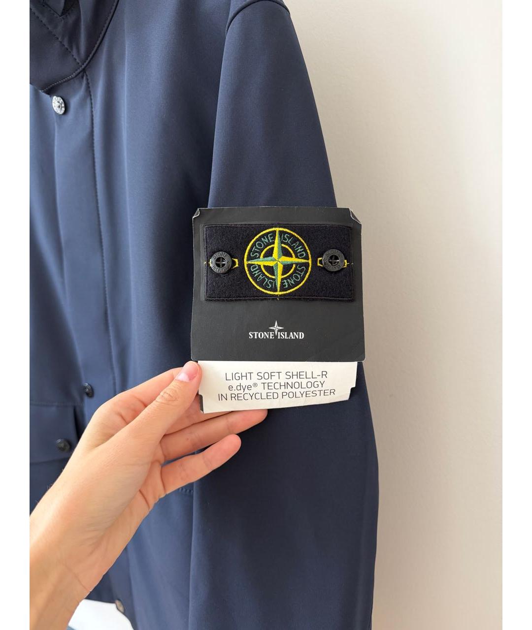 STONE ISLAND Темно-синяя куртка, фото 2