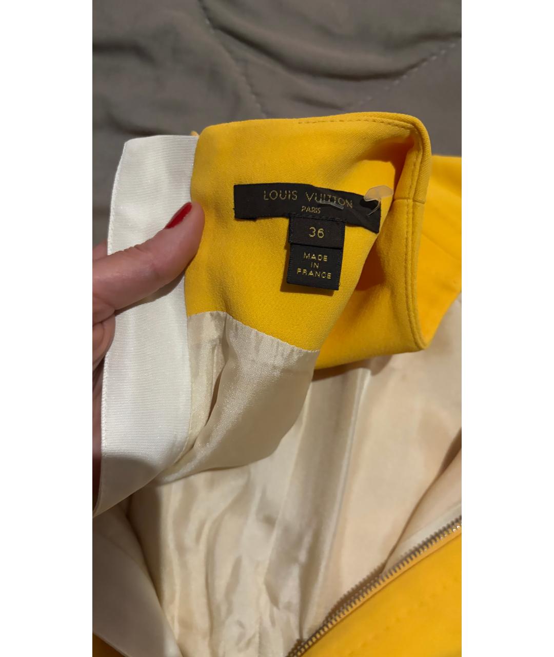 LOUIS VUITTON Желтое повседневное платье, фото 3