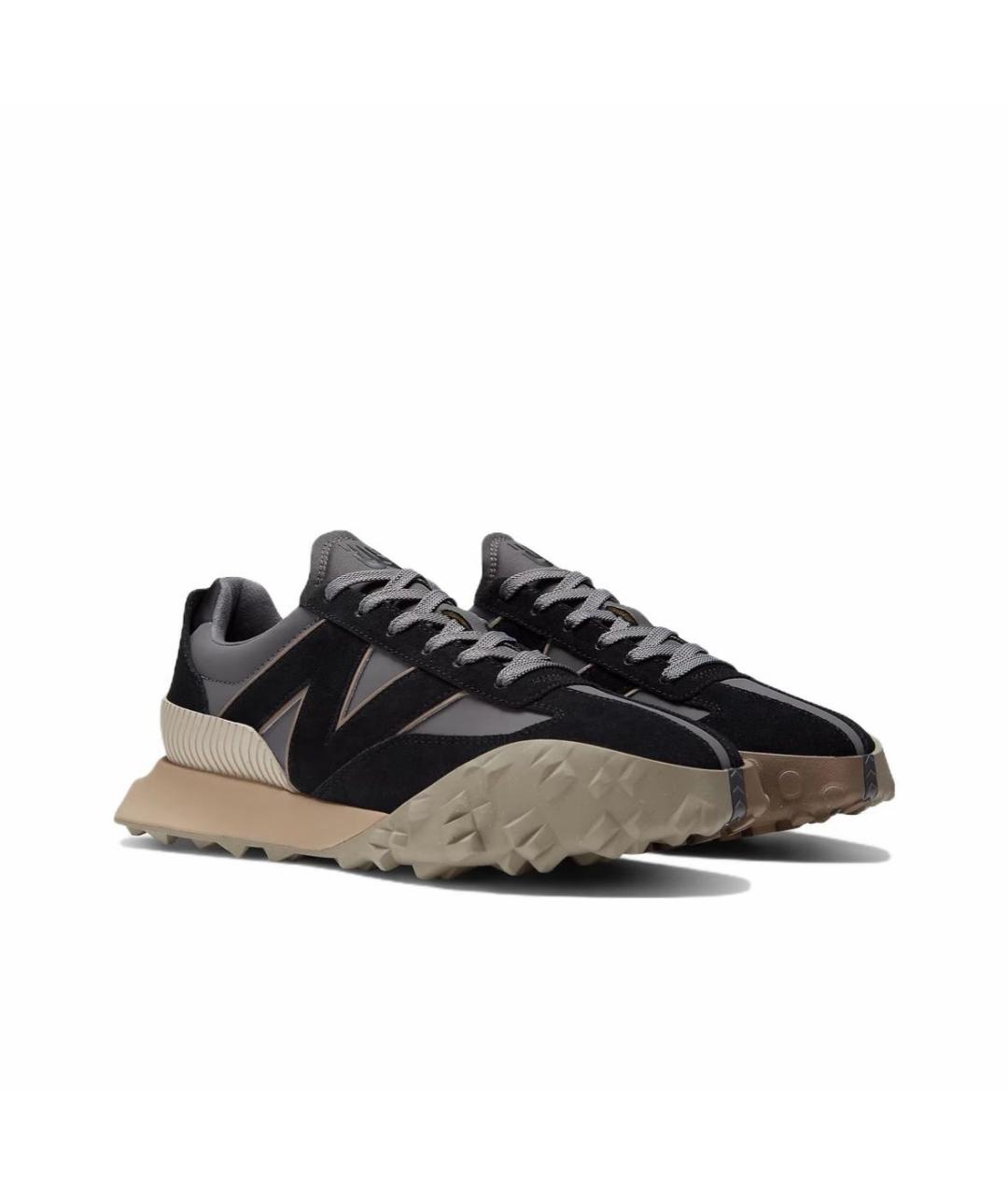 NEW BALANCE Черные замшевые низкие кроссовки / кеды, фото 2