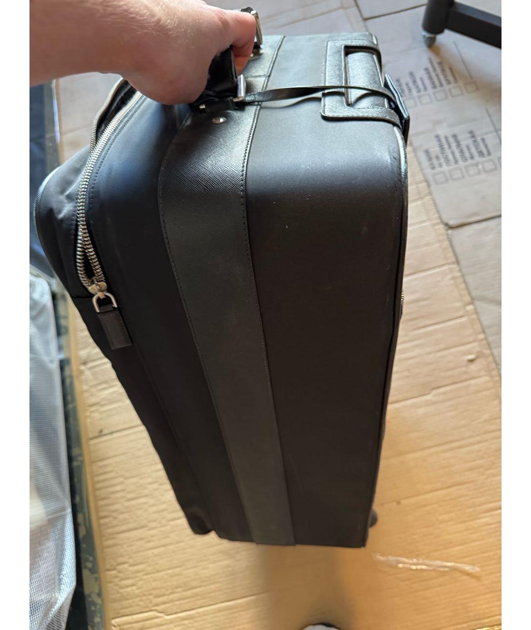 PRADA Черный нейлоновый чемодан, фото 3