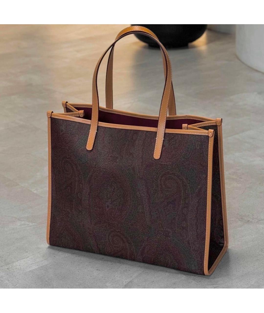 ETRO Бежевая сумка тоут из канвы, фото 2