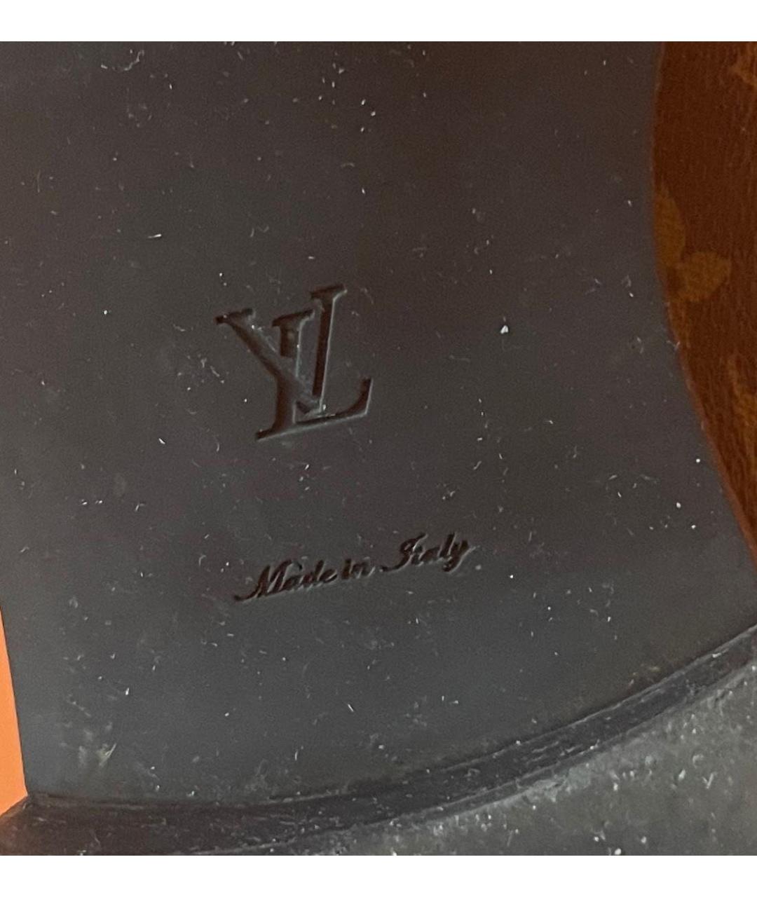 LOUIS VUITTON Коричневые кожаные ботинки, фото 6