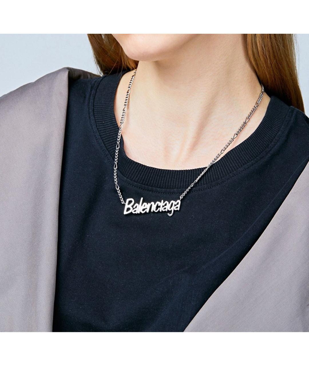BALENCIAGA Серебряная с серебряным покрытием подвеска, фото 2