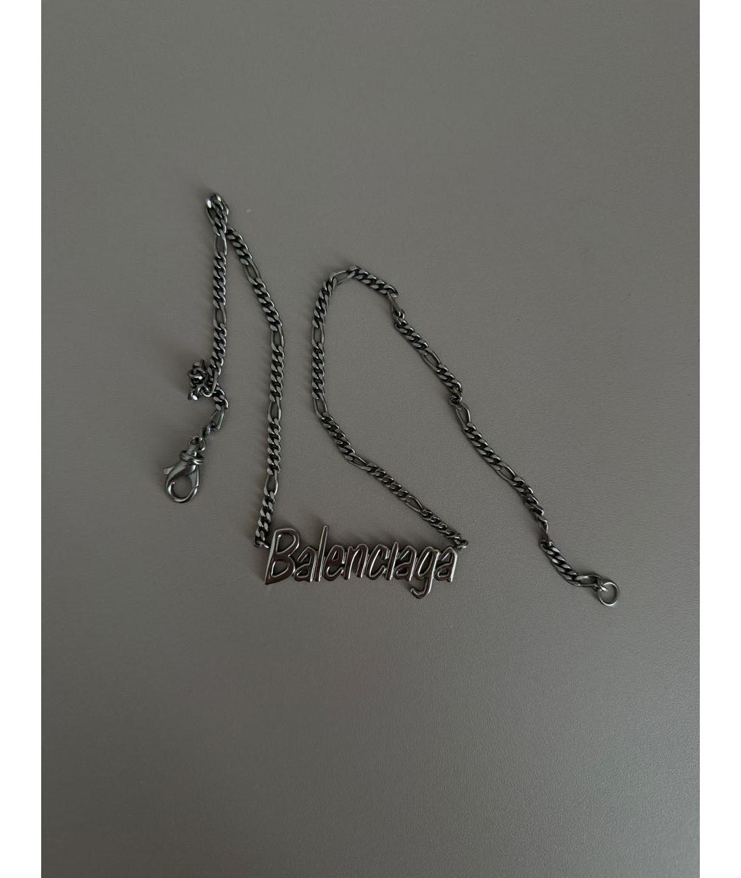 BALENCIAGA Серебряная с серебряным покрытием подвеска, фото 3