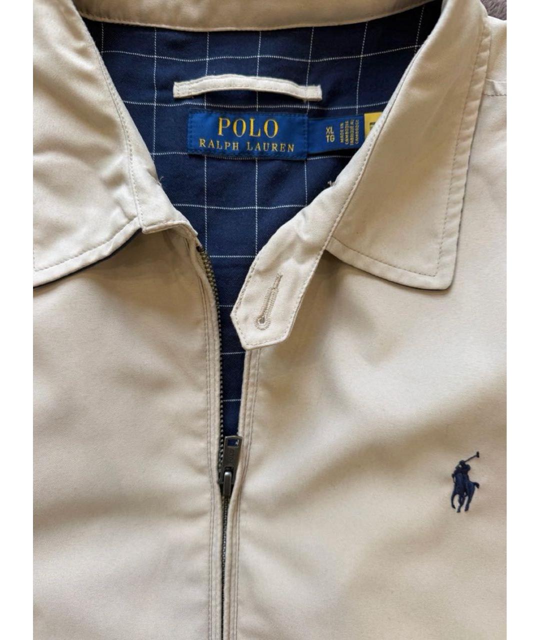 POLO RALPH LAUREN Бежевая полиэстеровая куртка, фото 3