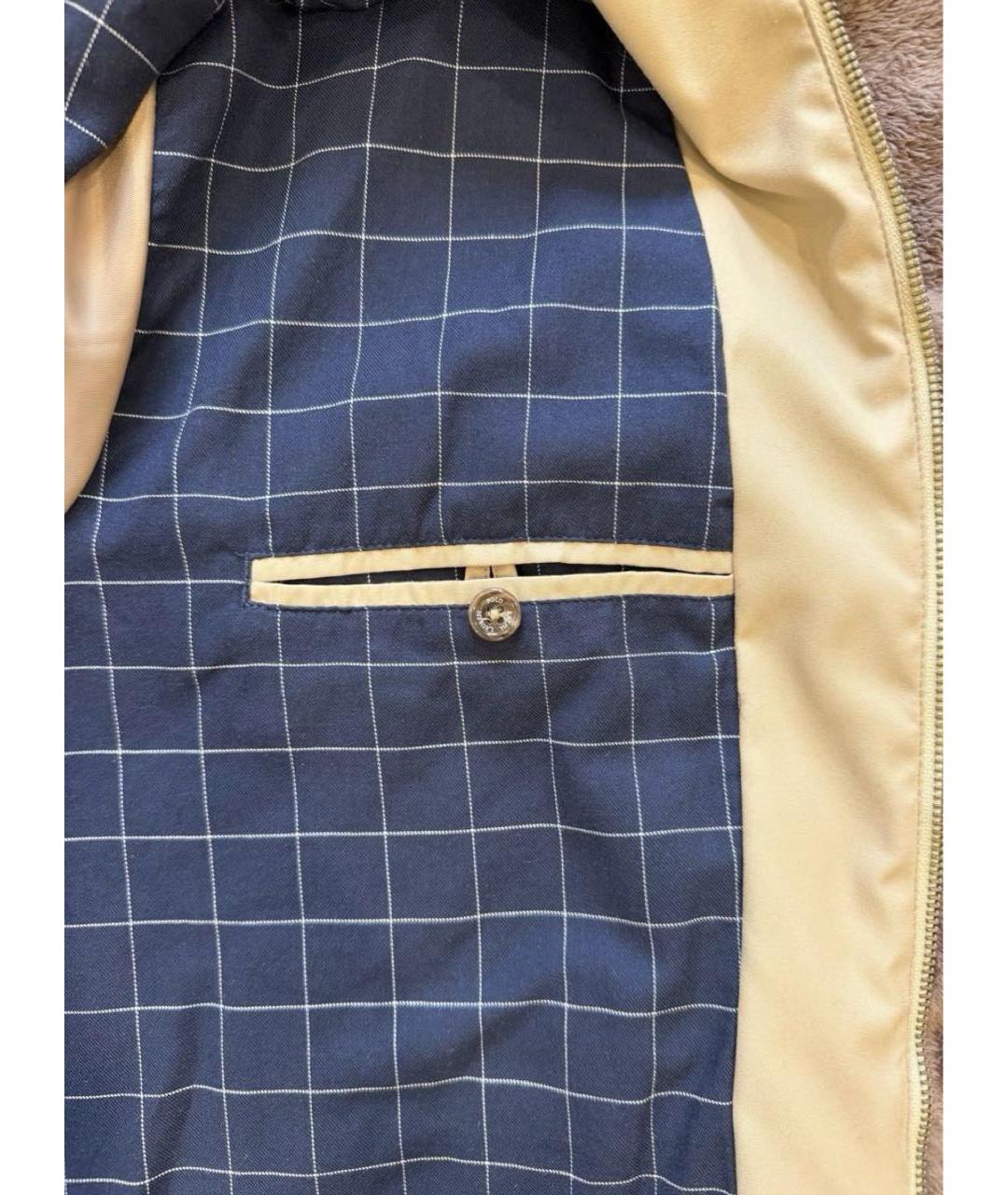 POLO RALPH LAUREN Бежевая полиэстеровая куртка, фото 5