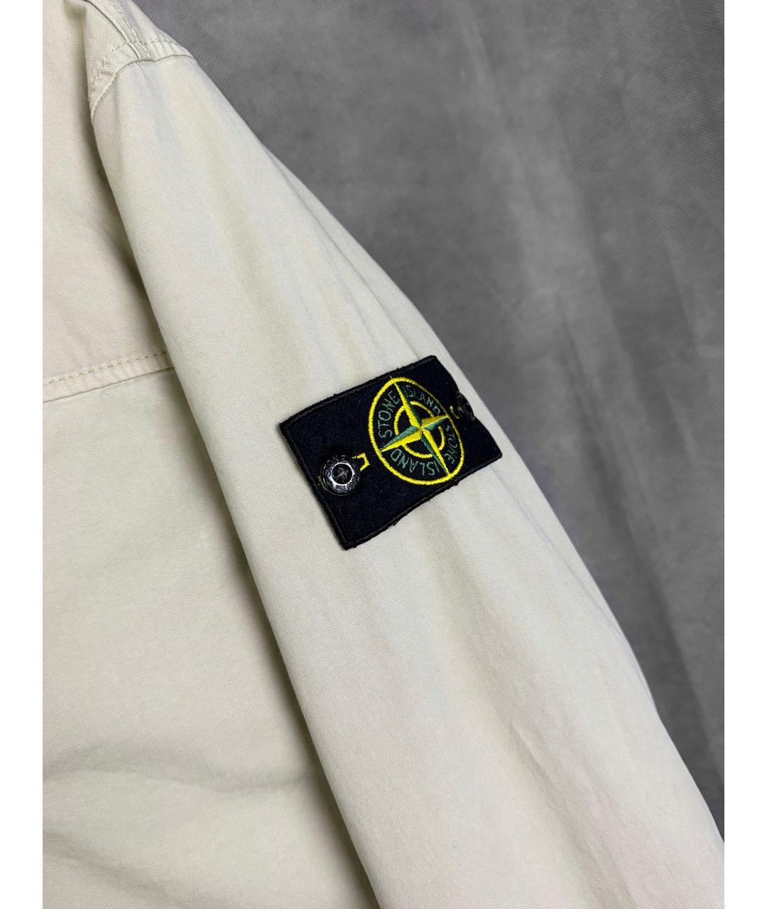 STONE ISLAND Бежевая хлопковая куртка, фото 4