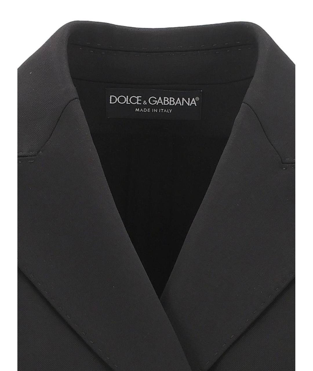 DOLCE&GABBANA Черный шерстяной жакет/пиджак, фото 3
