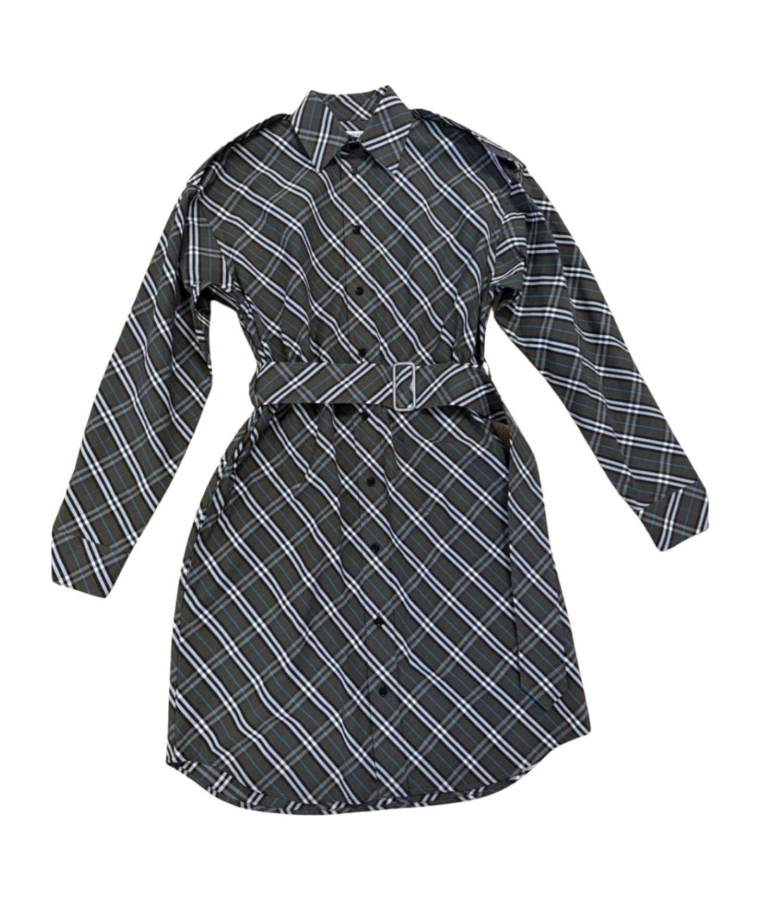 BURBERRY Мульти хлопковое повседневное платье, фото 1