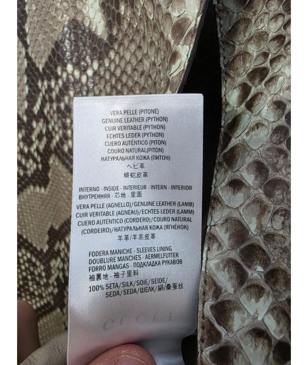 GUCCI Зеленое пальто из кожи питона, фото 6