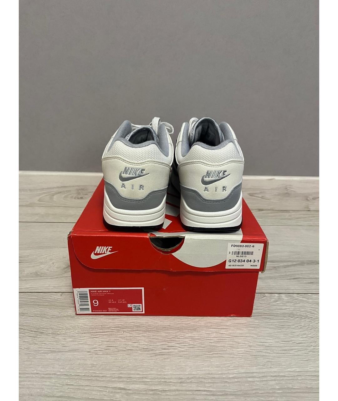NIKE Белые низкие кроссовки / кеды из искусственной кожи, фото 4