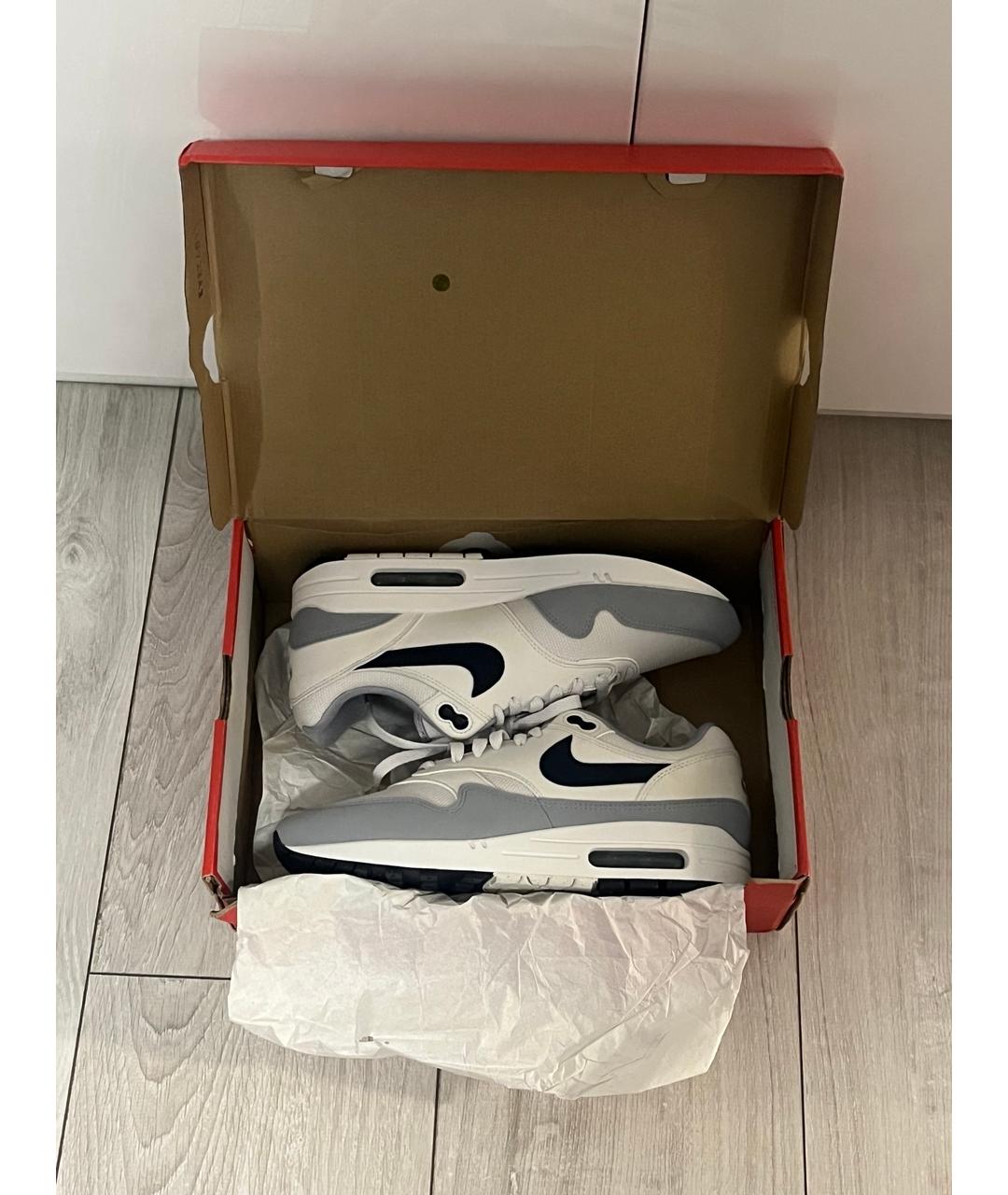 NIKE Белые низкие кроссовки / кеды из искусственной кожи, фото 9