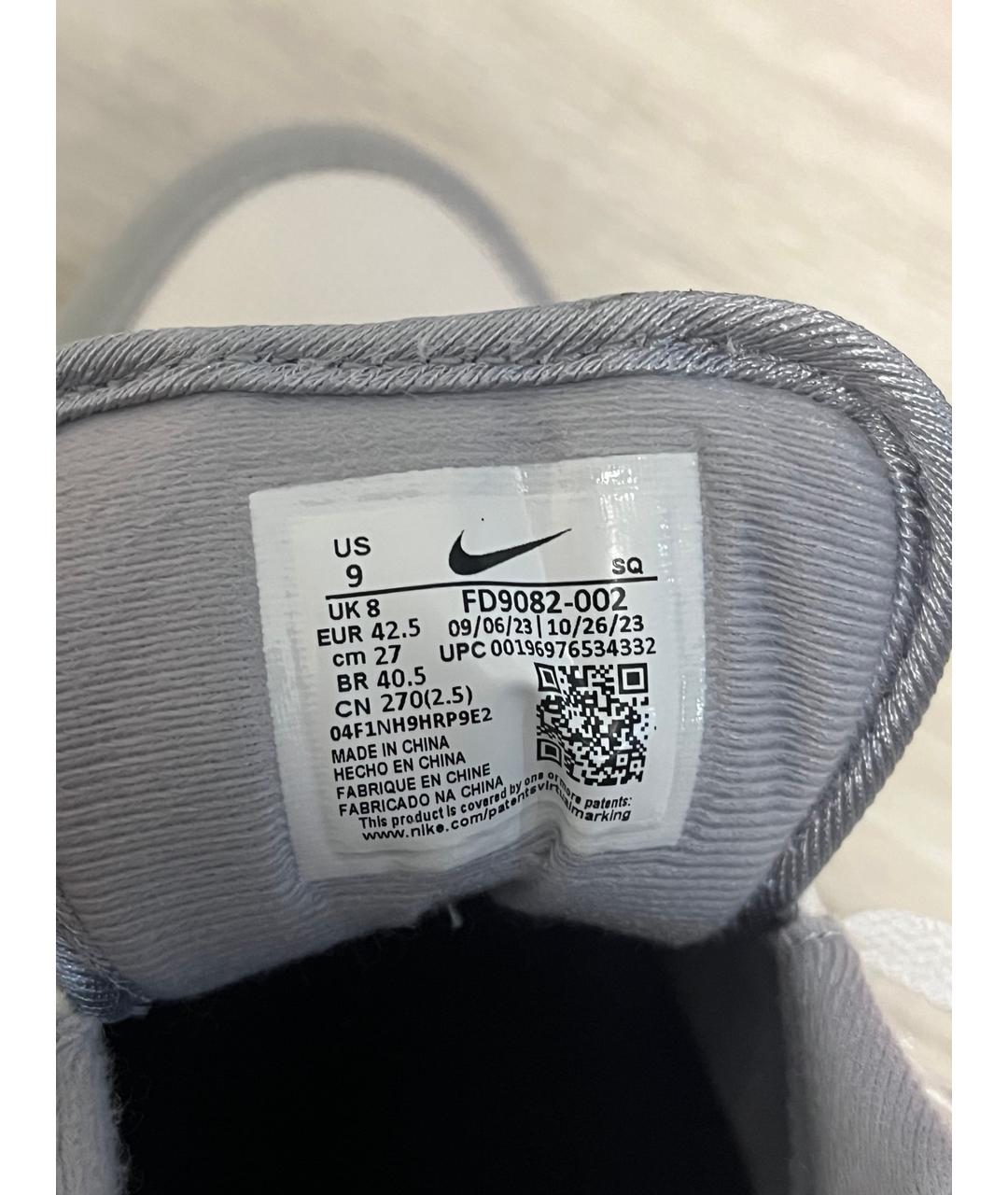 NIKE Белые низкие кроссовки / кеды из искусственной кожи, фото 6