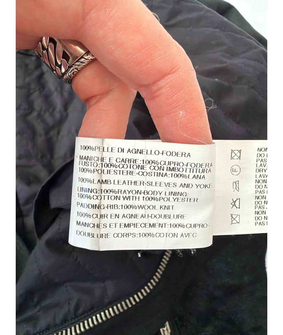 RICK OWENS Черная кожаная куртка, фото 4