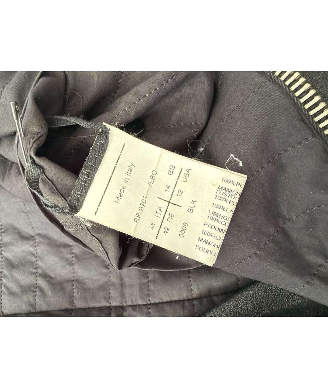RICK OWENS Черная кожаная куртка, фото 5