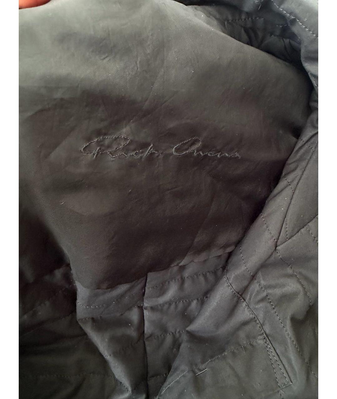 RICK OWENS Черная кожаная куртка, фото 6