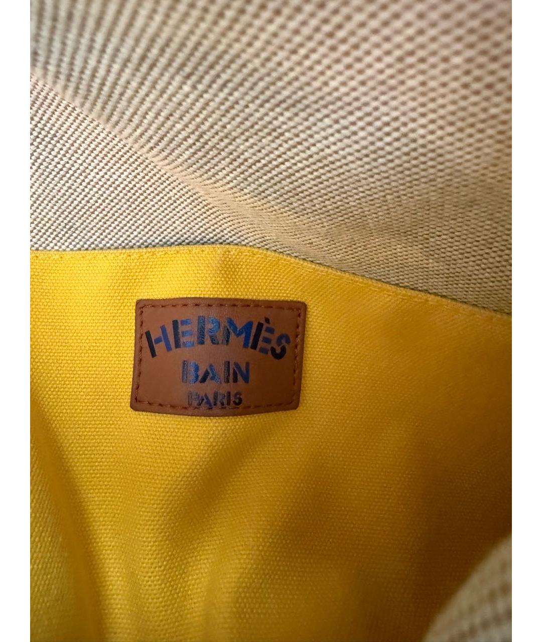 HERMES Мульти хлопковая пляжная сумка, фото 5
