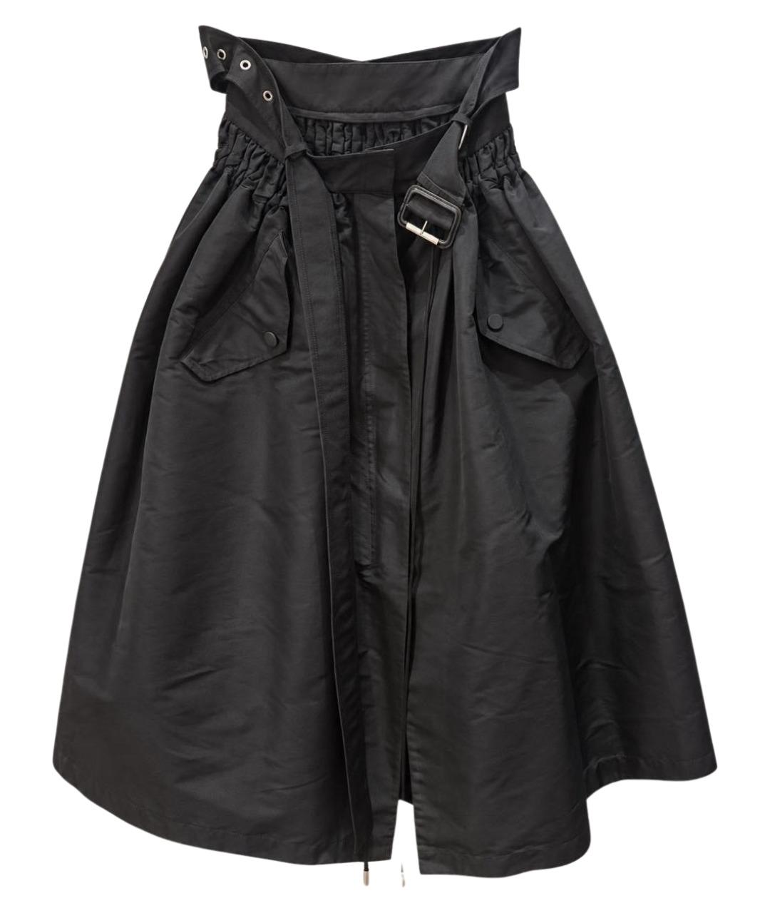 ALEXANDER MCQUEEN Темно-синяя юбка миди, фото 1