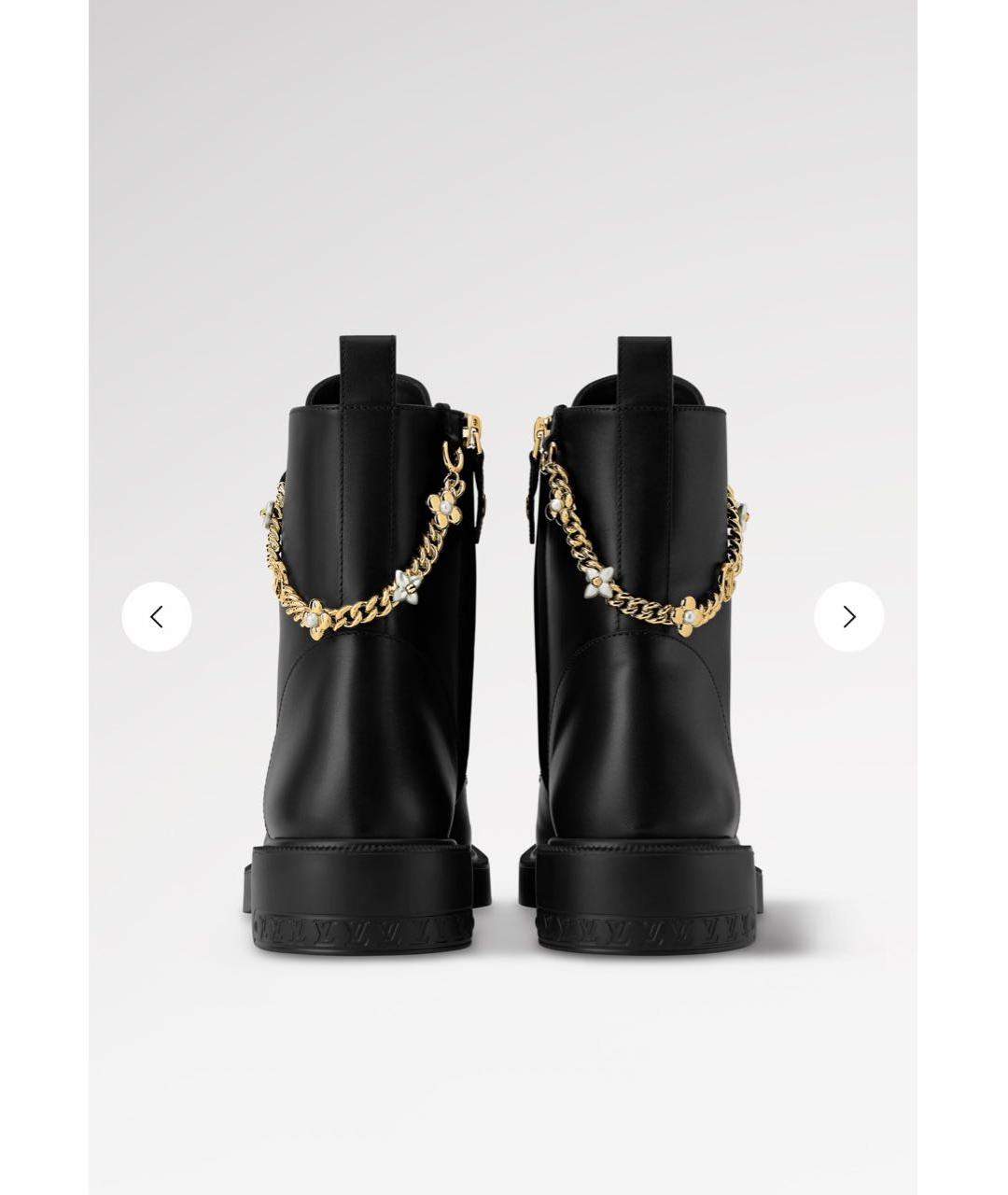 LOUIS VUITTON Черные кожаные ботинки, фото 3