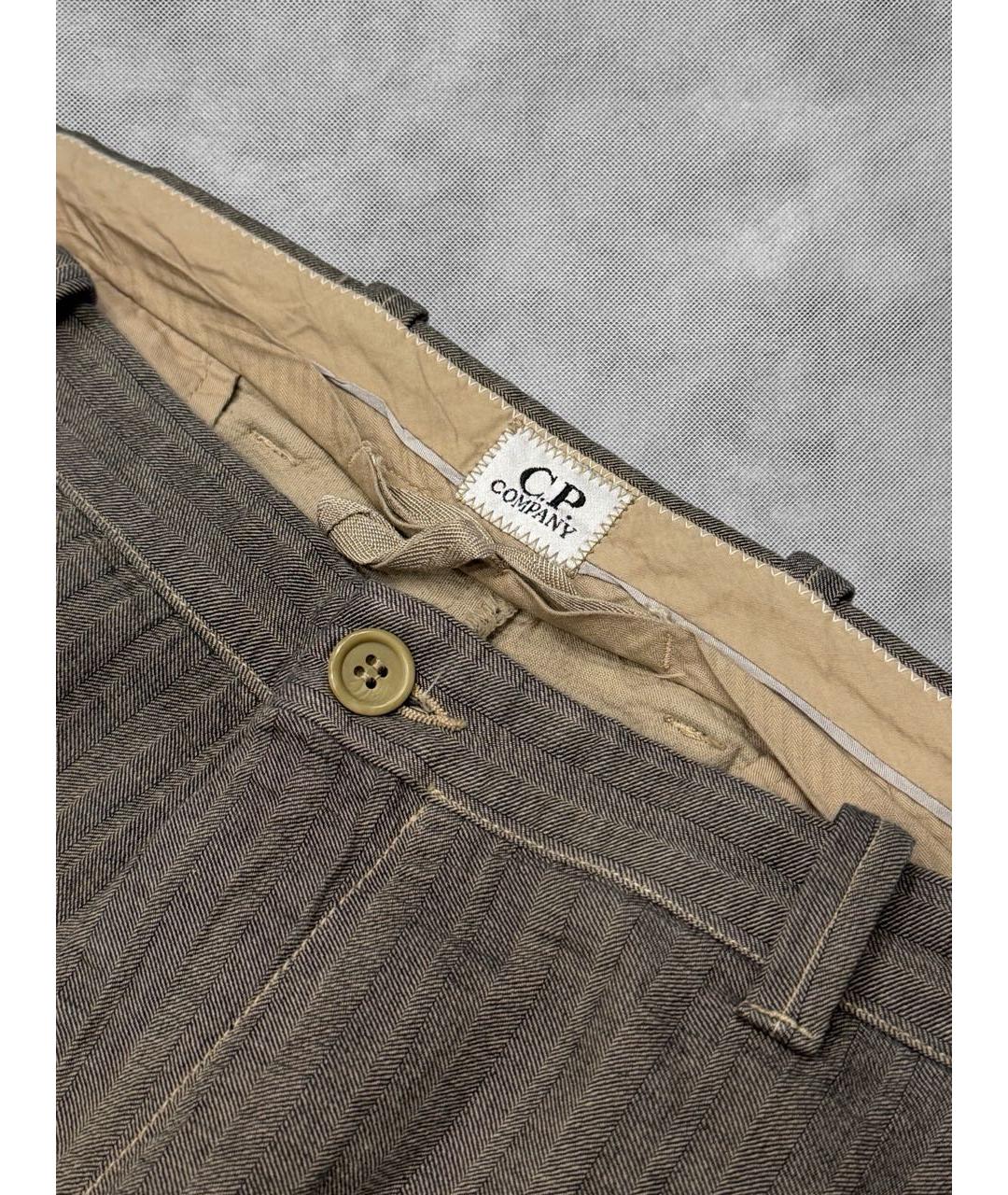 CP COMPANY Коричневые хлопковые повседневные брюки, фото 3