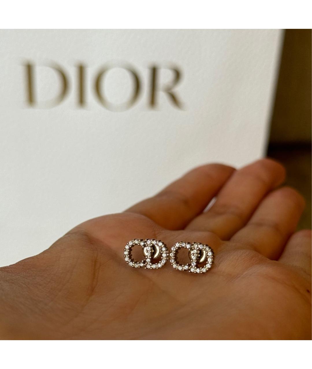 CHRISTIAN DIOR Золотые металлические серьги, фото 4
