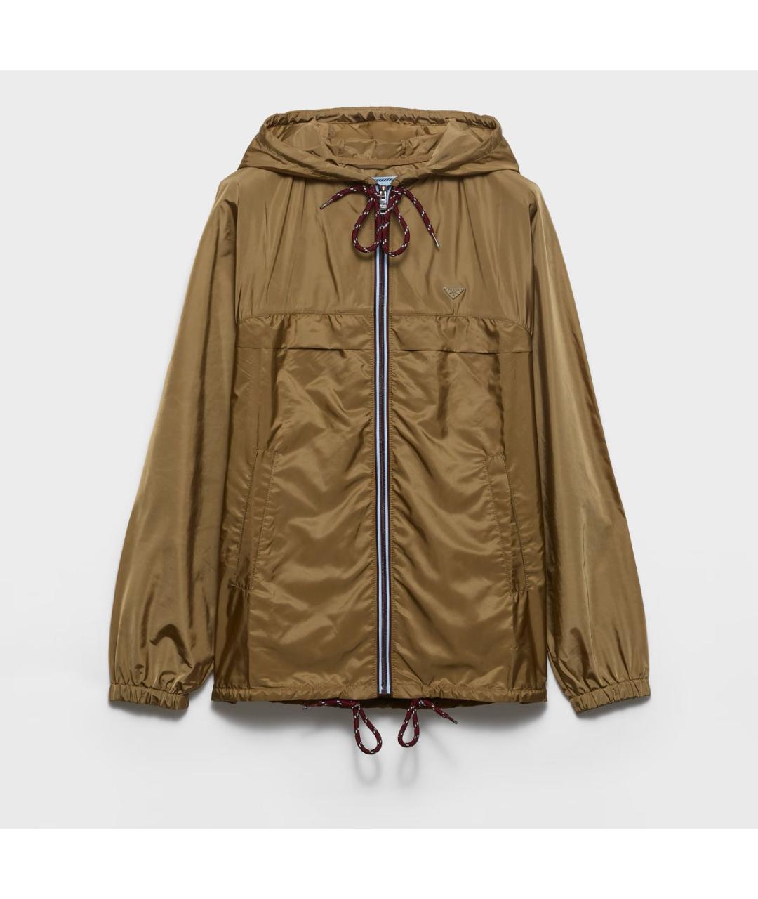 PRADA Горчичная полиамидовая куртка, фото 4