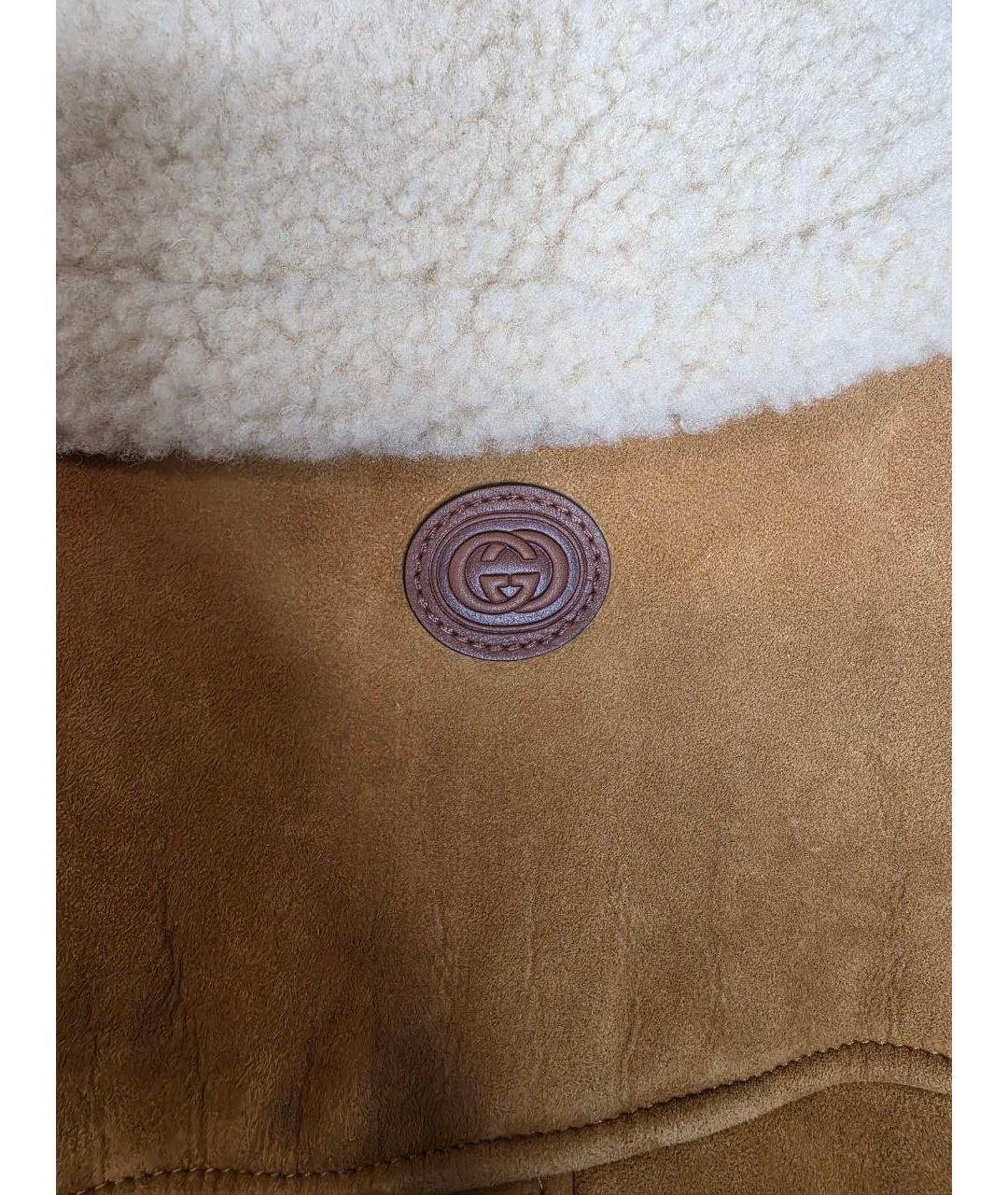 GUCCI Коричневая меховая дубленка, фото 3