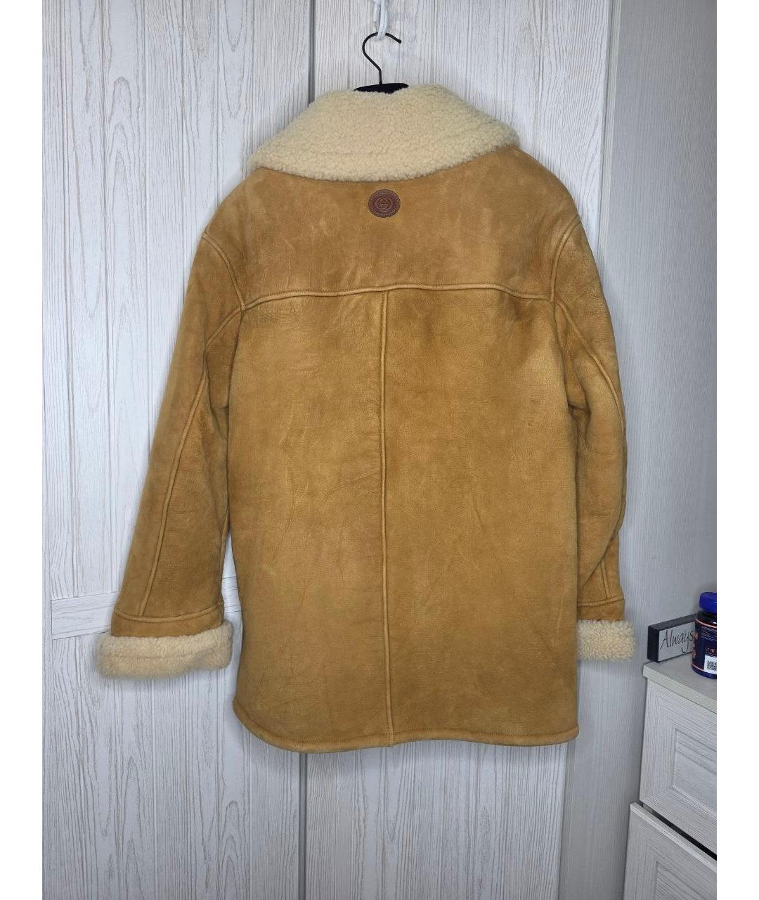 GUCCI Коричневая меховая дубленка, фото 2