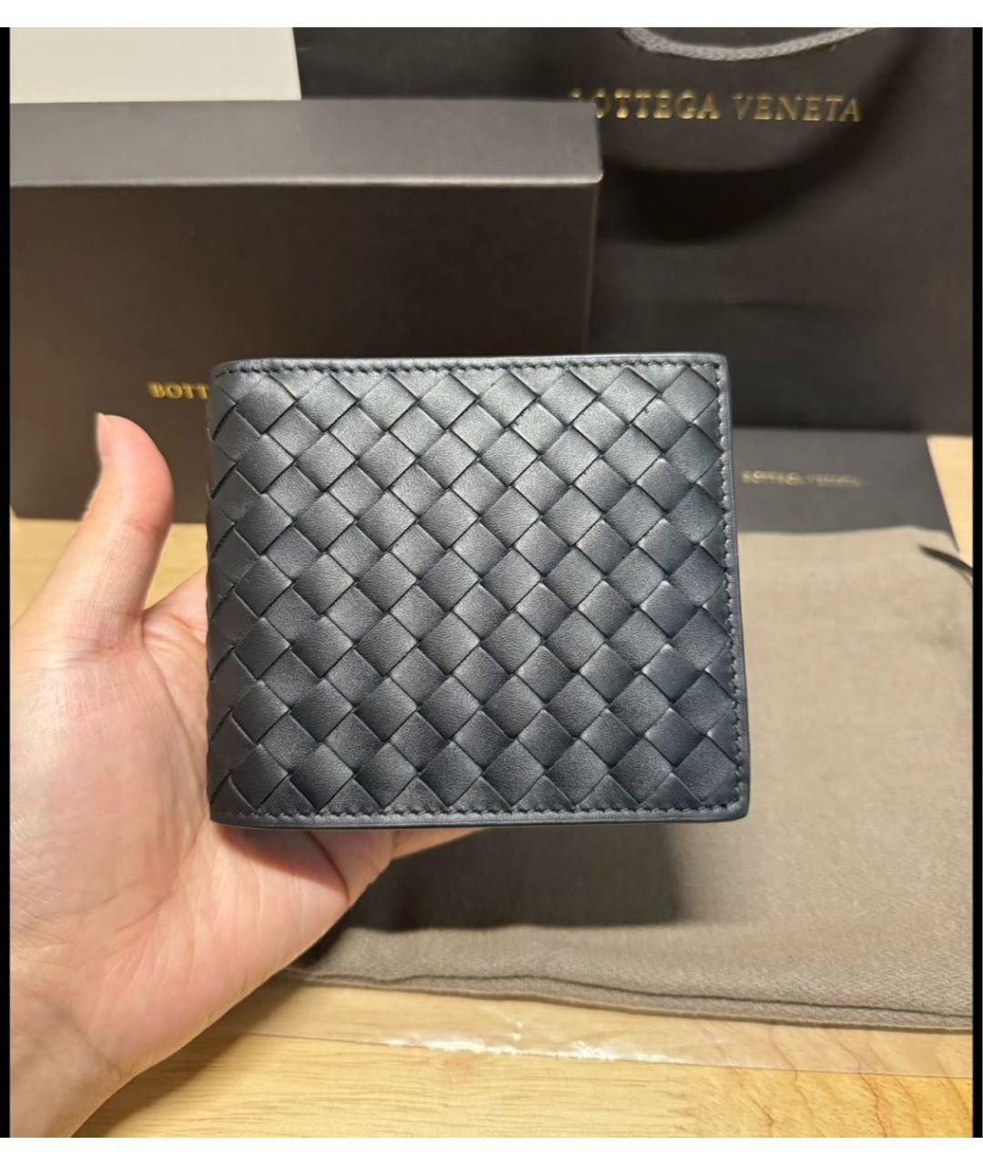 BOTTEGA VENETA Черный кожаный кошелек, фото 5