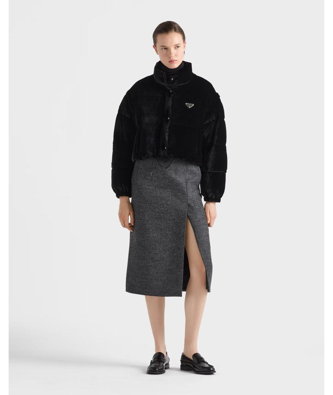 PRADA Черная вискозная куртка, фото 2
