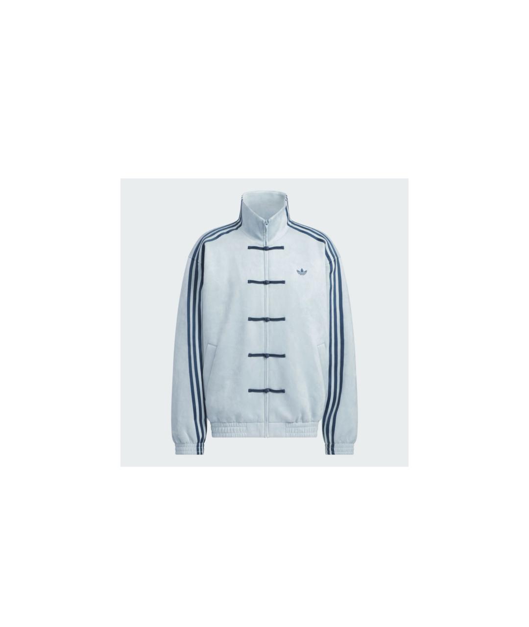 ADIDAS Голубая полиэстеровая куртка, фото 6