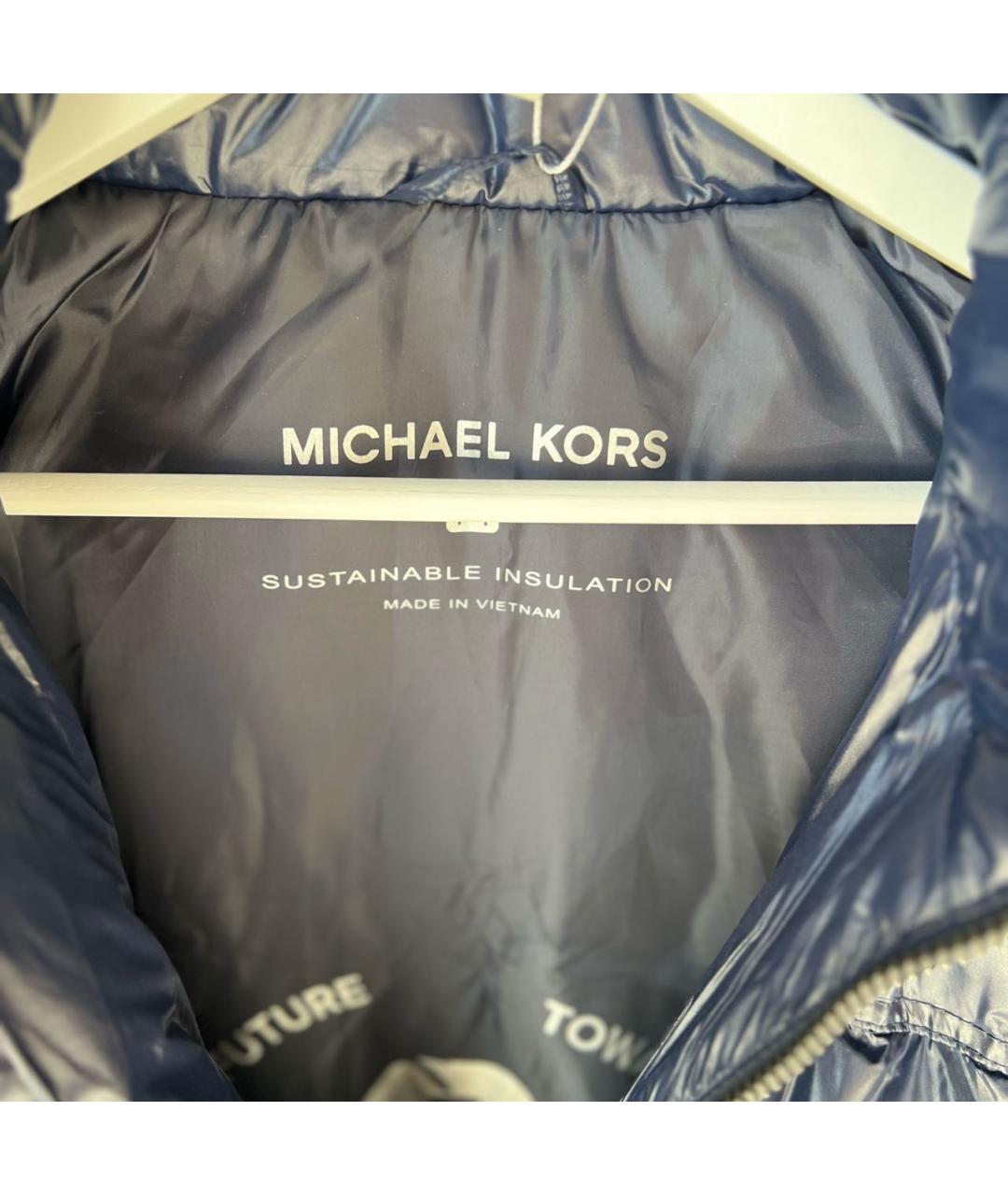 MICHAEL KORS Темно-синяя нейлоновая куртка, фото 3