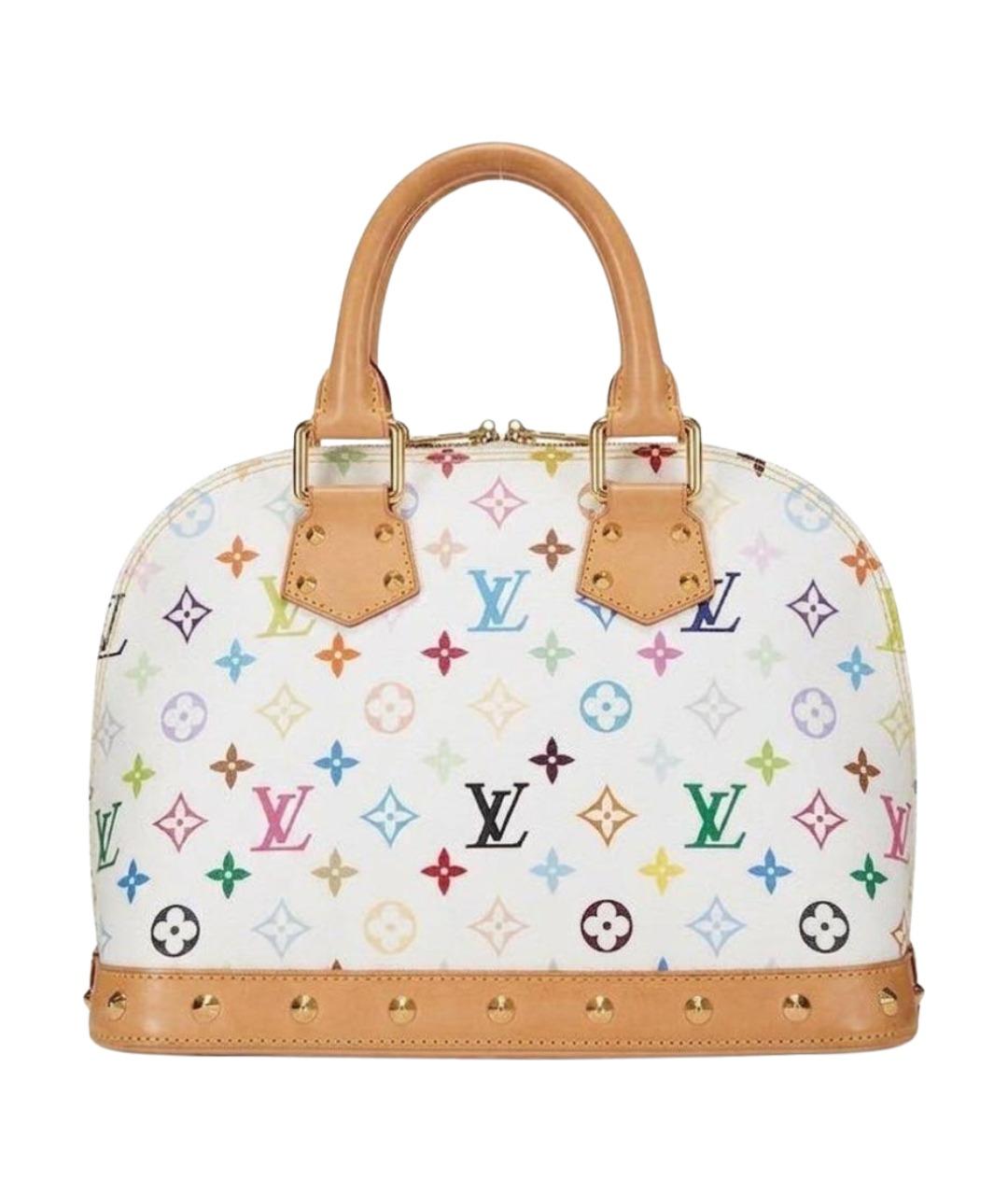LOUIS VUITTON Белая сумка с короткими ручками из канвы, фото 1