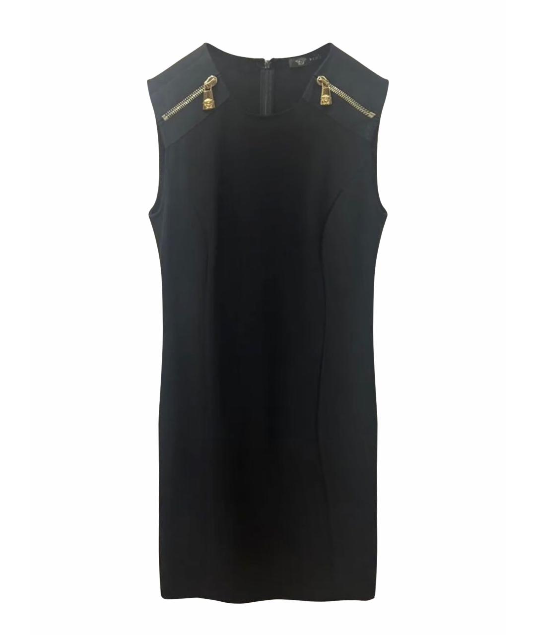 VERSACE Черное вискозное повседневное платье, фото 1