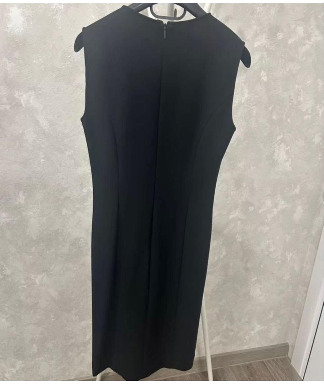 VERSACE Черное вискозное повседневное платье, фото 2