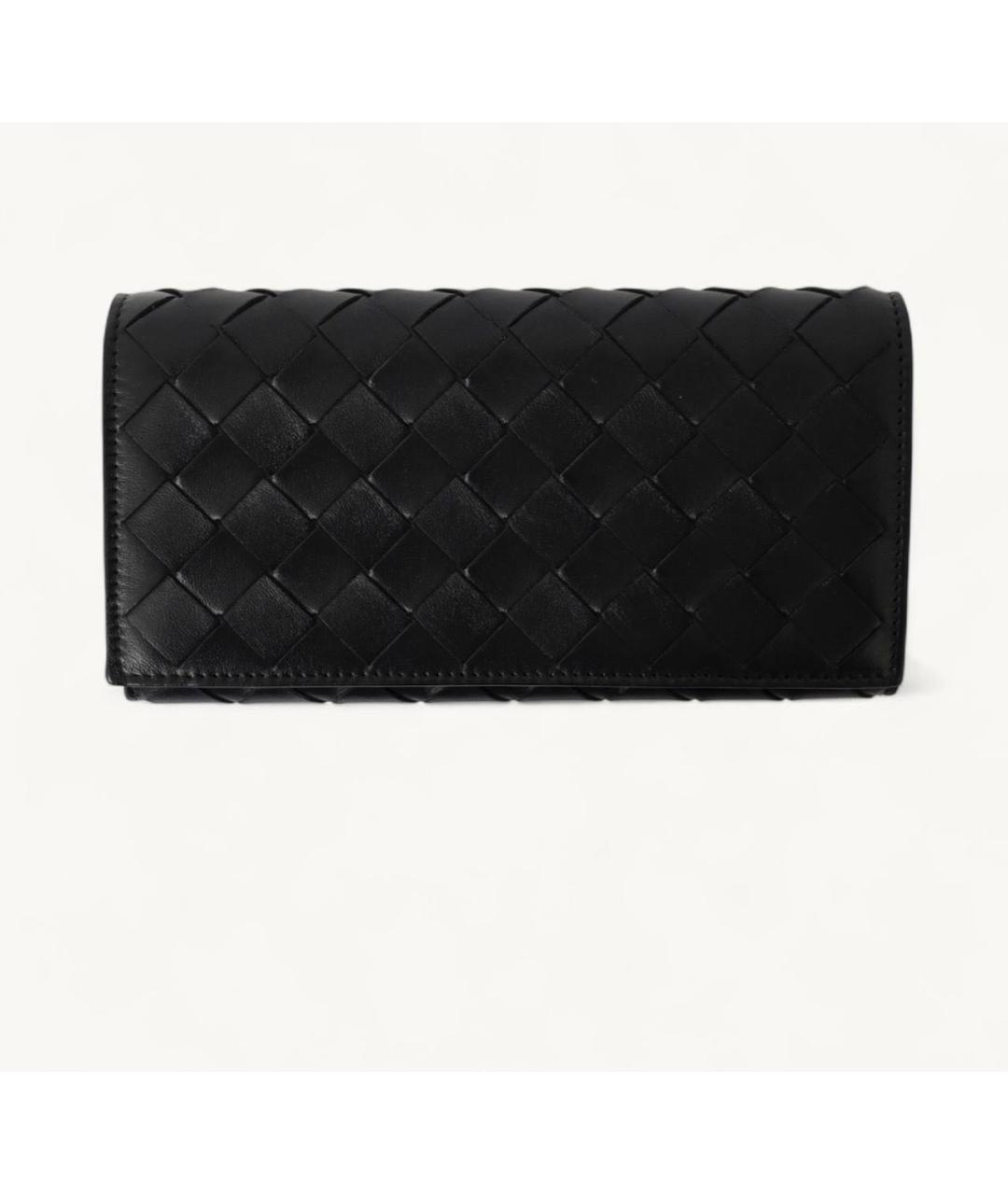 BOTTEGA VENETA Черный кожаный кошелек, фото 5