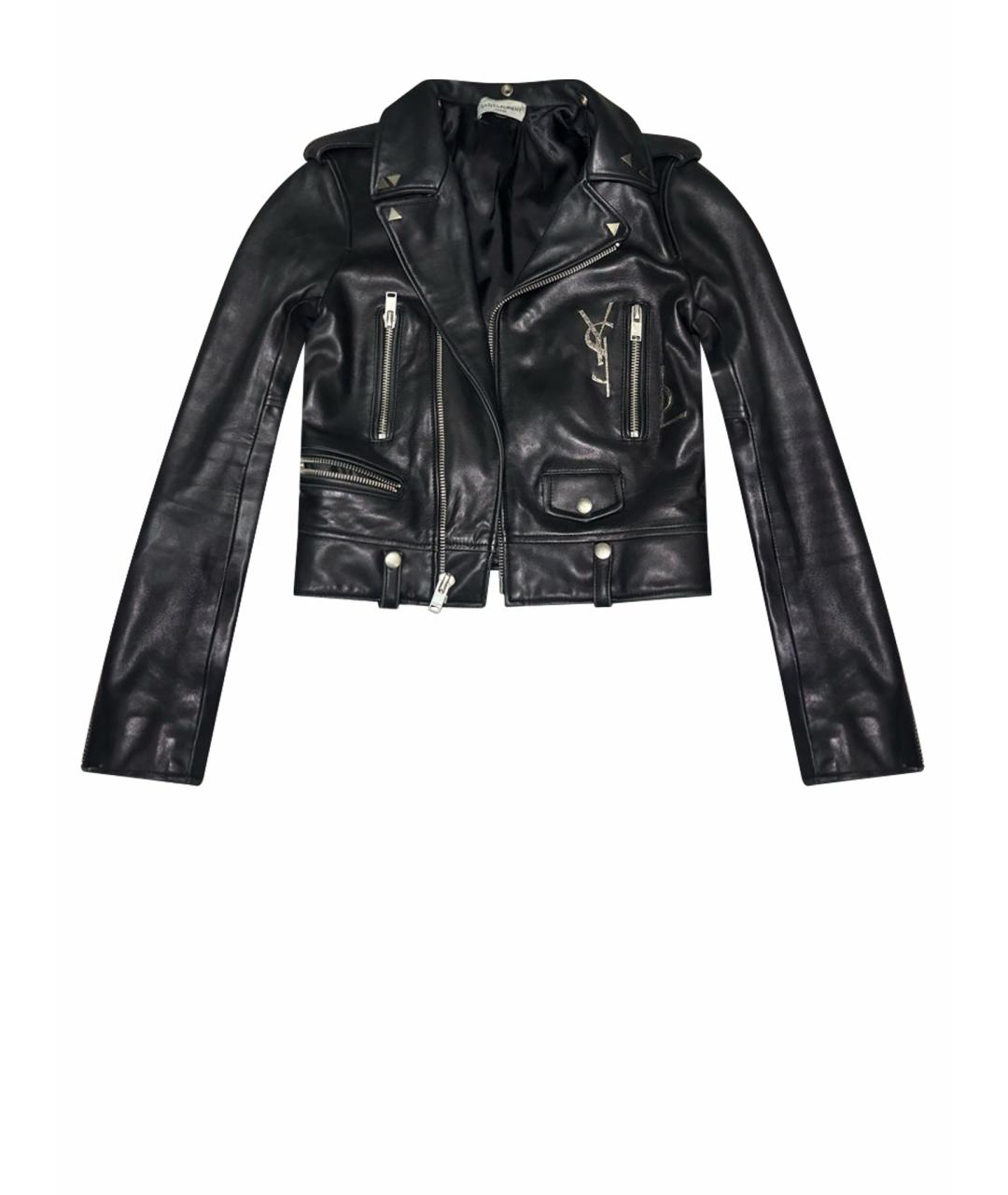 SAINT LAURENT Черная кожаная куртка, фото 7