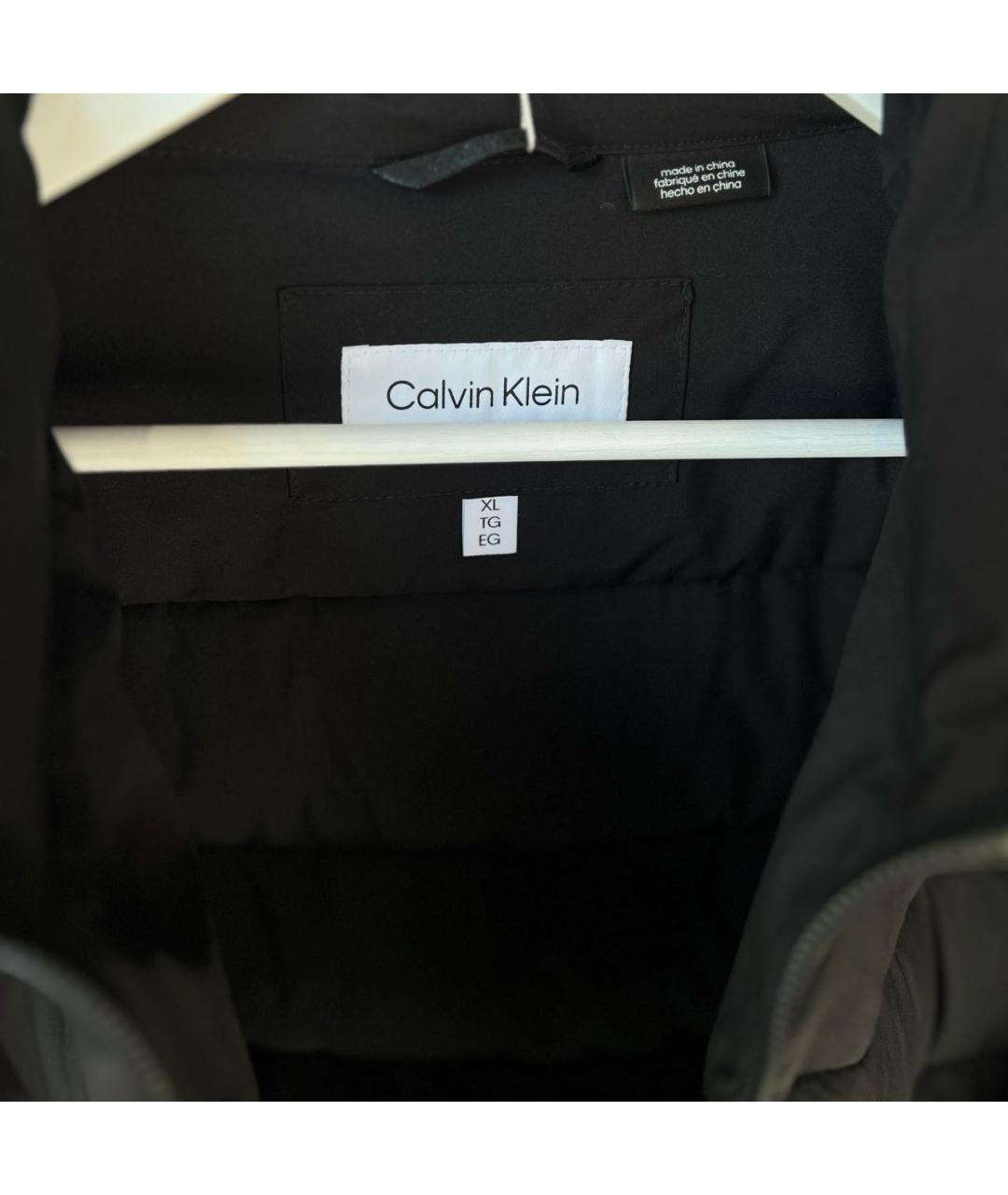 CALVIN KLEIN Черная полиэстеровая куртка, фото 3