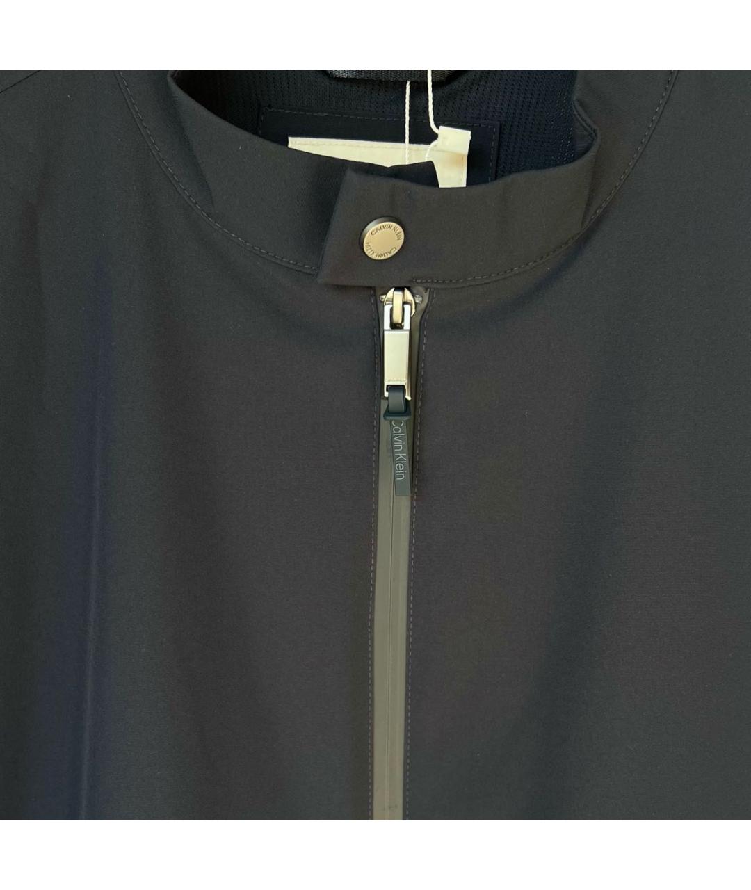 CALVIN KLEIN Темно-синяя полиэстеровая куртка, фото 4