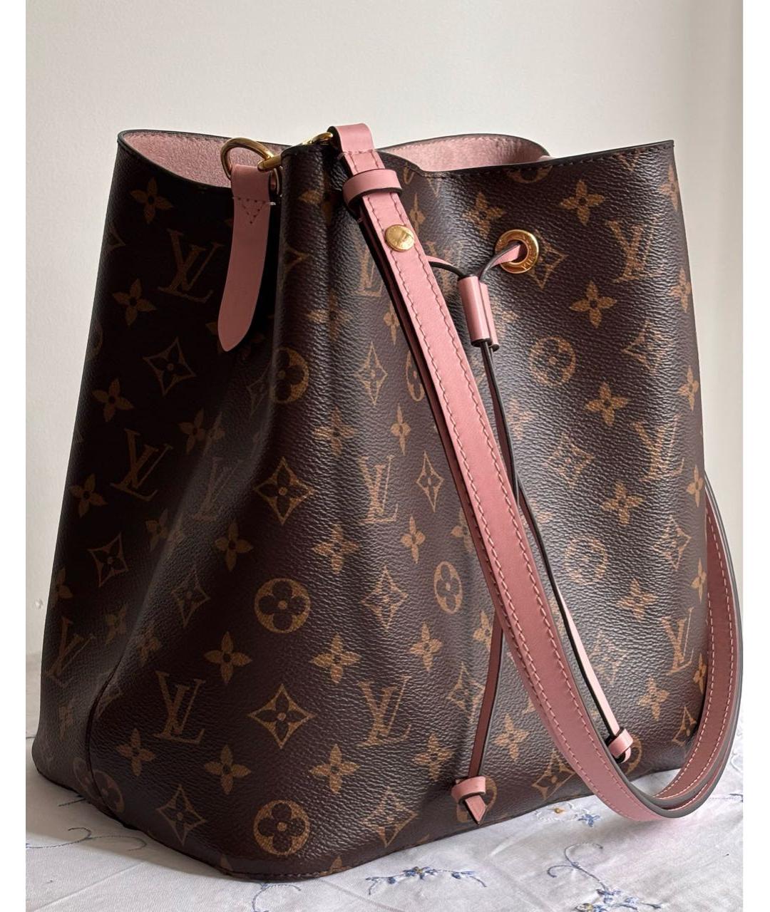 LOUIS VUITTON Коричневая сумка тоут из канвы, фото 2