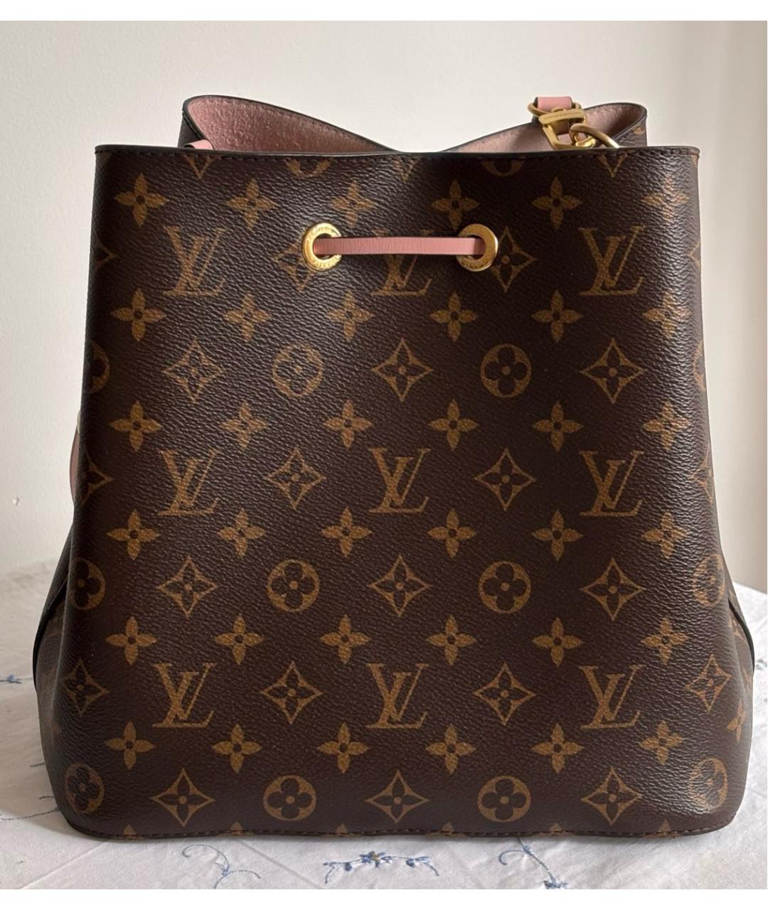 LOUIS VUITTON Коричневая сумка тоут из канвы, фото 3