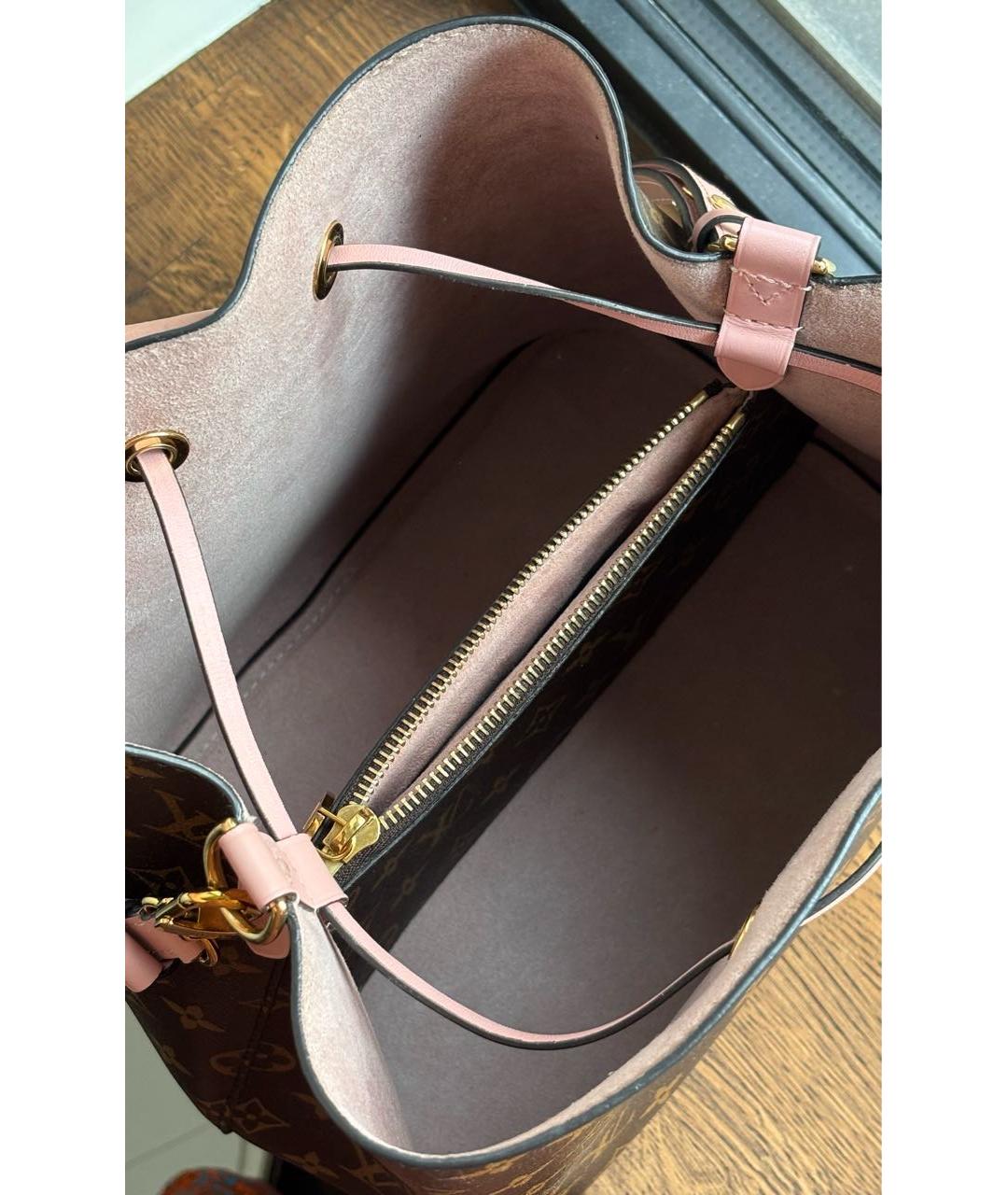 LOUIS VUITTON Коричневая сумка тоут из канвы, фото 4