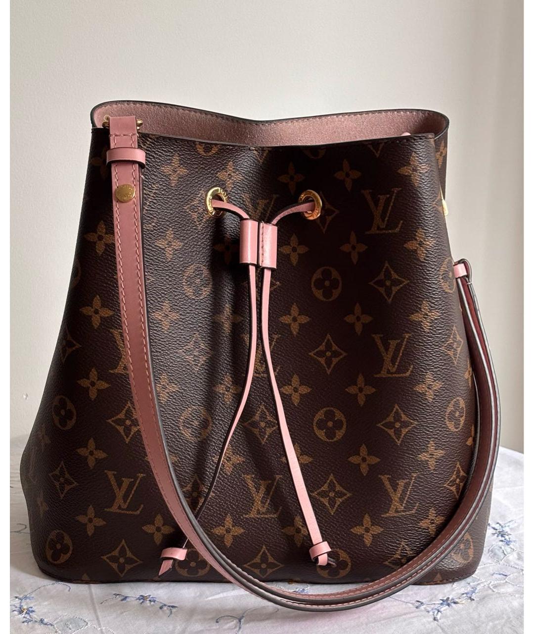 LOUIS VUITTON Коричневая сумка тоут из канвы, фото 9