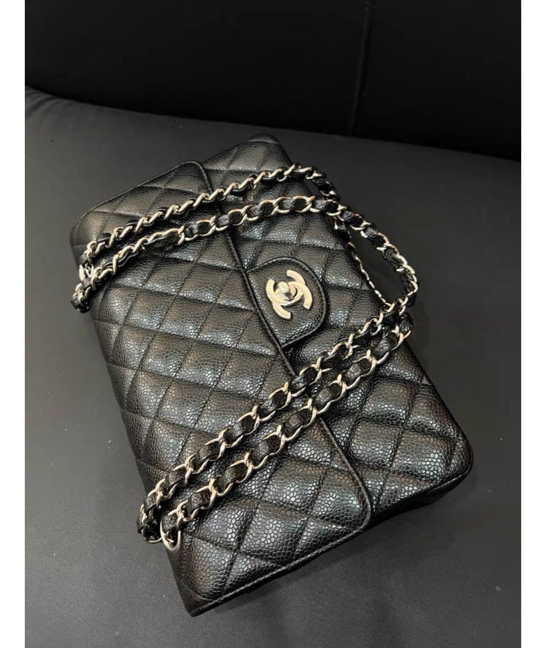 CHANEL Черная кожаная сумка через плечо, фото 4