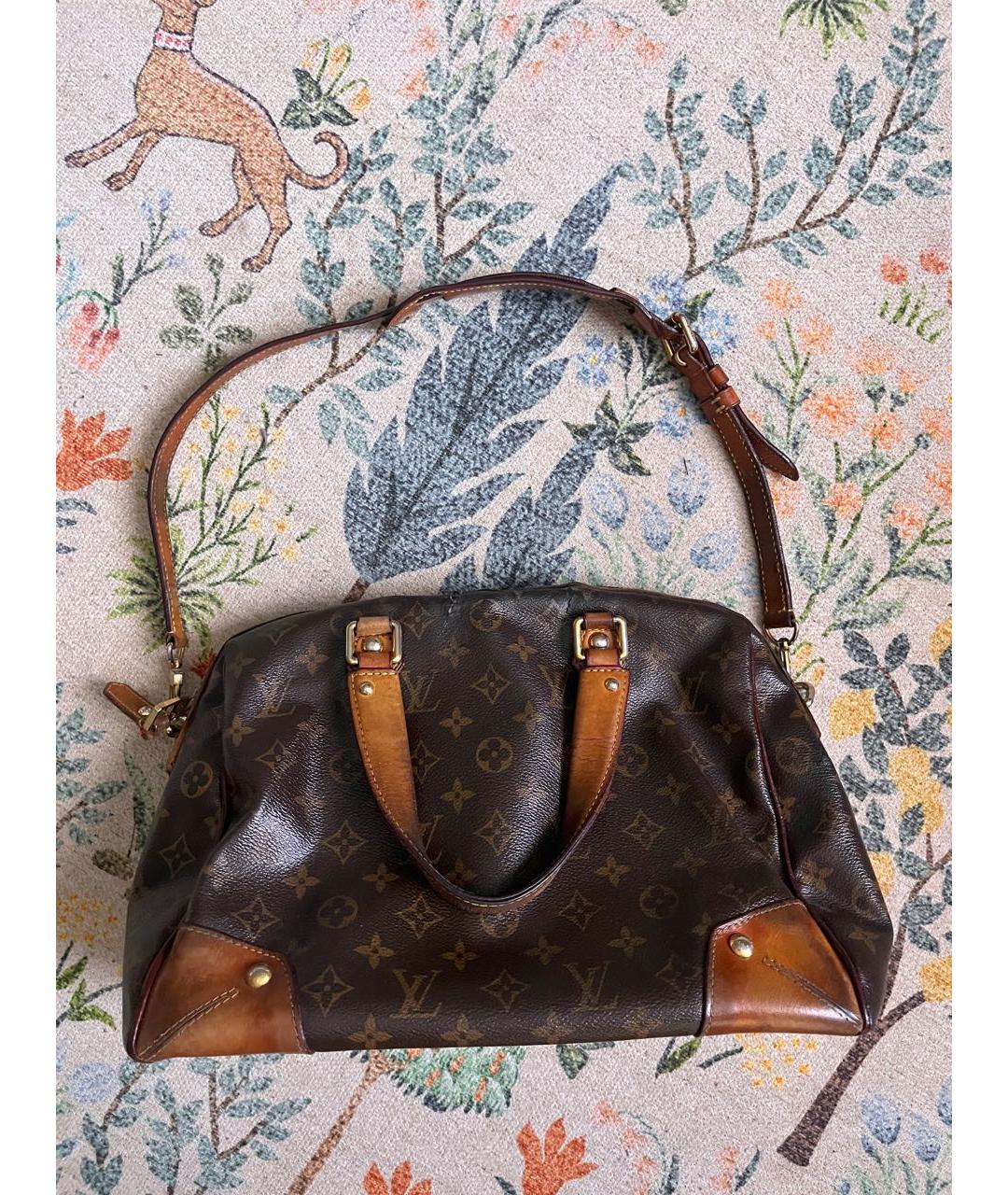 LOUIS VUITTON Коричневая сумка через плечо из канвы, фото 3
