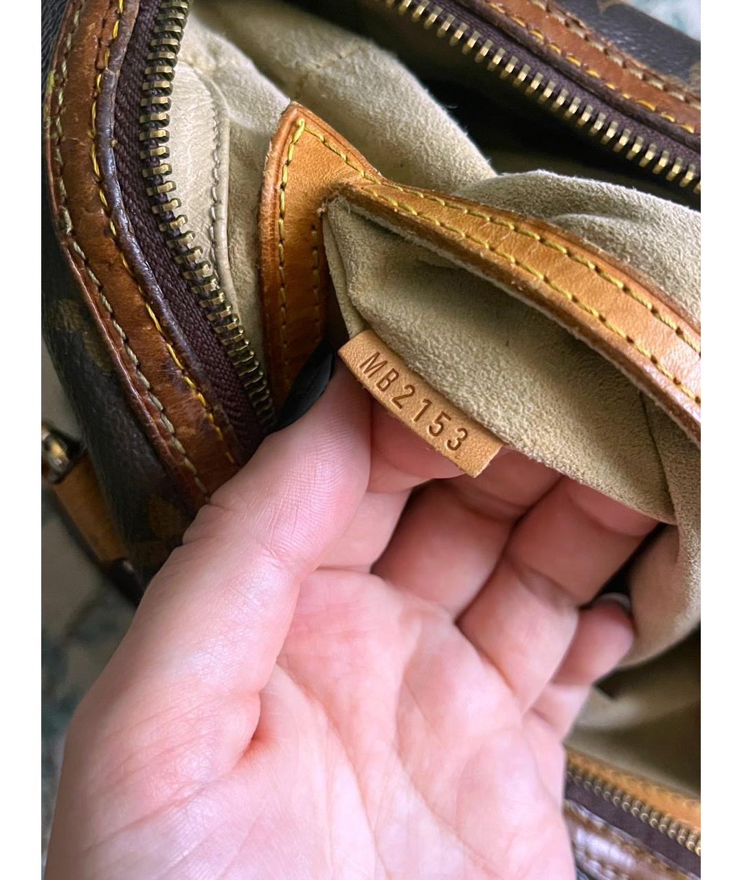 LOUIS VUITTON Коричневая сумка через плечо из канвы, фото 7