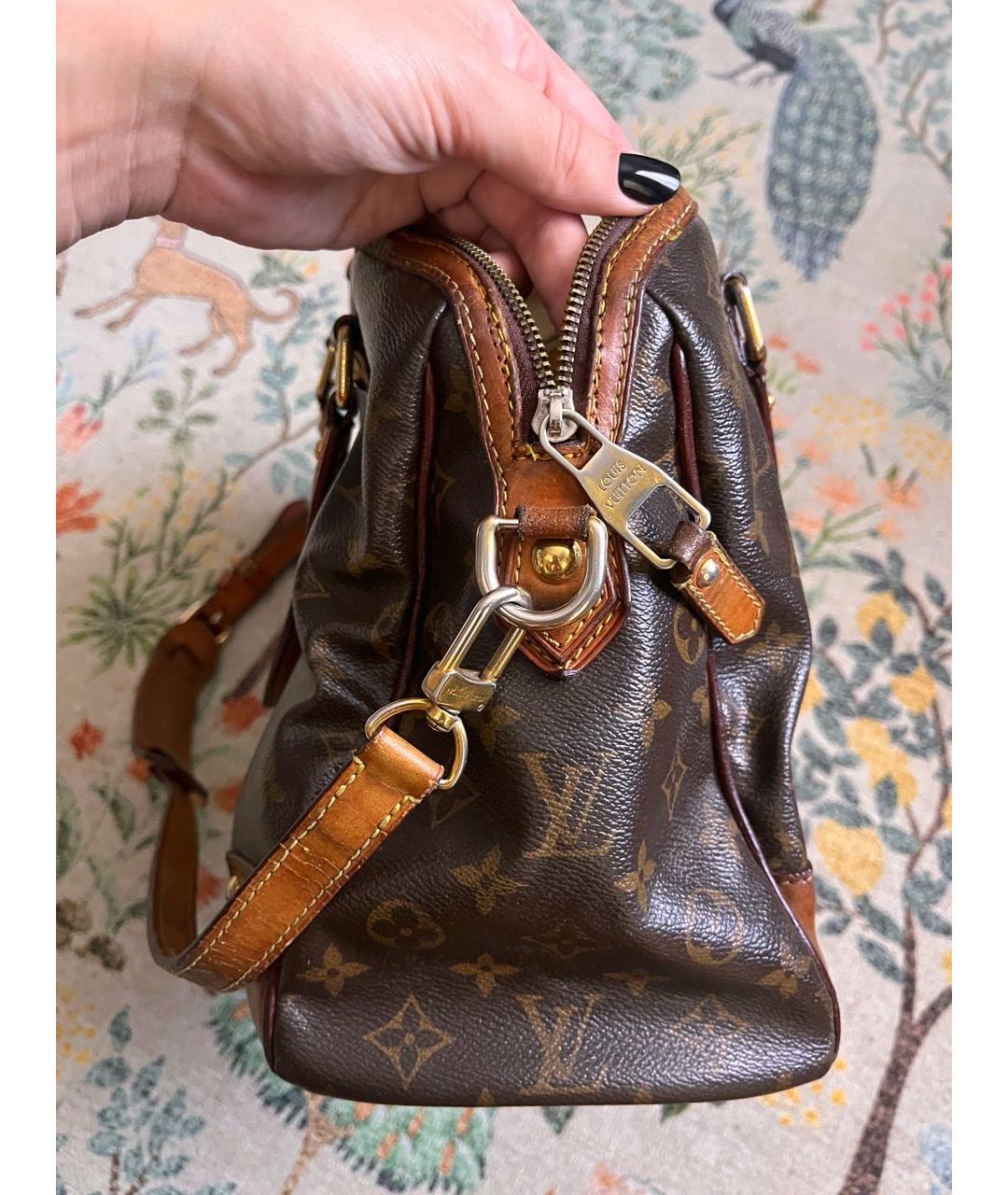 LOUIS VUITTON Коричневая сумка через плечо из канвы, фото 6