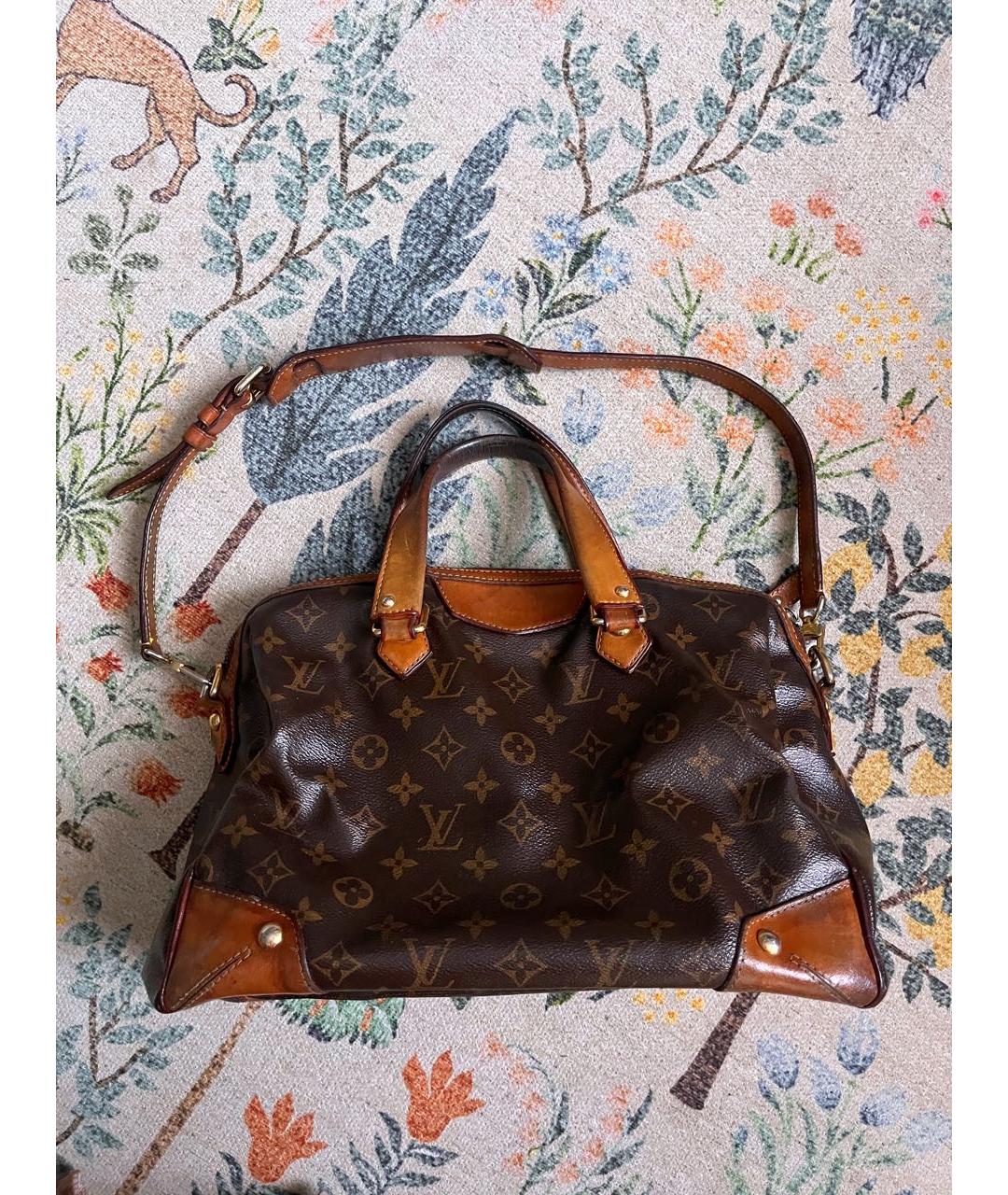 LOUIS VUITTON Коричневая сумка через плечо из канвы, фото 2